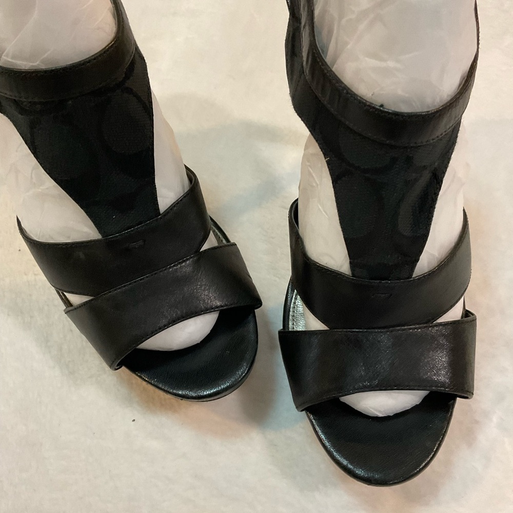 Coach Black Strappy High Heels - Picture 4 of 11